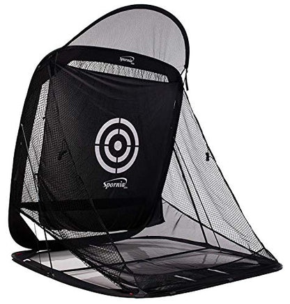 Spornia Spg-7 Golf Practice Net - Automatic Ball Return System w/Target Sheet, Two Side Barrier