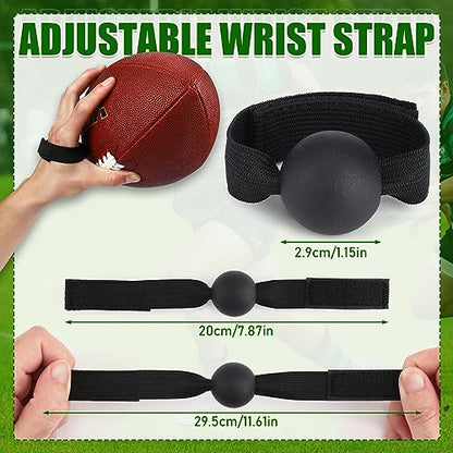 TOBWOLF 4PCS American Football Catching Trainer Band, Rugby Football Catching Receiver Trainers, Football Receiving Training, Volleyball Catching Training Hand Strap Beginner Practice Fingertip