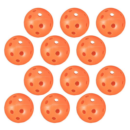 Milisten 12pcs Hollow Pickleball Vibrant Colors for Practice for Backyard Training and Golf Practice