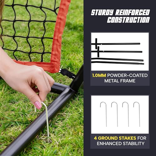 ZENY 5'x5' / 7'×7' Baseball Softball Practice Net Hitting Batting Catching Pitching Training Net with Carry Bag, Baseball Training Equipment - style: 5x5 ft