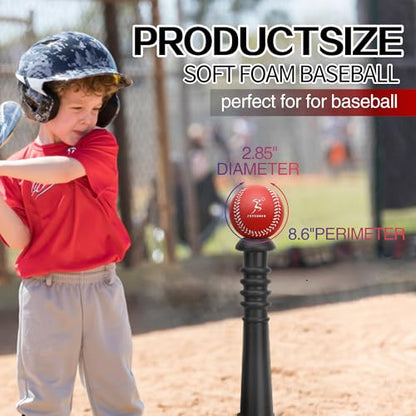 Foam Baseballs, Soft Baseballs 6 Pack and 12 Pack for Kids Beginners Training Ball, Safe Throwing for Indoor or Outdoor Play with Carrying Bag, Baseball Gifts for Boys and Girls - size: 12Pce