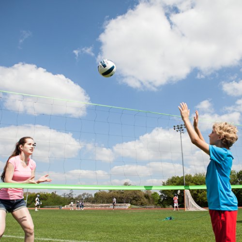 Champion Sports Outdoor Game Sets – Volleyball, Badminton, Tetherball, Bocce & Croquet - style: Backyard and Beach Volleyball Set