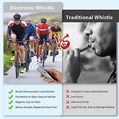Electronic Whistles, Loudest Electric Whistles 3 Tones High Volume Whistle Hand Held for Coaches Referees Training Whistle Bulk, Outdoor Hiking Emergency Rescue Whistle Gifts - color: Grey