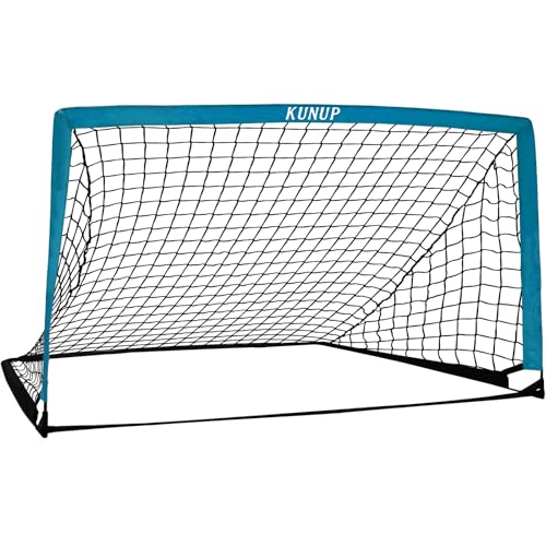 5×3 6x4 9x5 FT Portable Kids Soccer Goal for Backyard, Foldable Soccer Practice Net with Carrying Bag for Toddler Youth Adult Pop Up Soccer Training Equipment Indoor and Outdoor Sports Game - color: Blue, style: 6x4FT