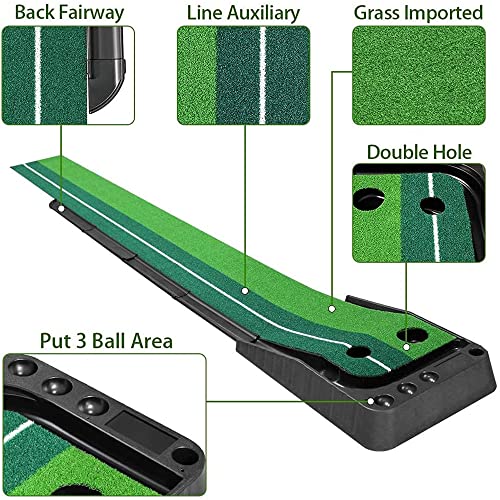 axGear Indoor Golf Putting Green Golf Training Putting Mat Tracks with Auto Ball Return