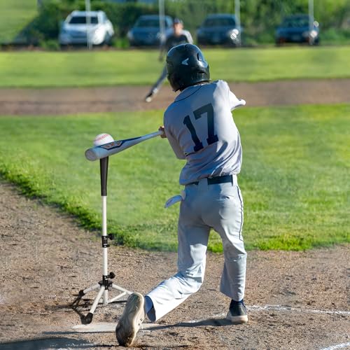 Baseball Tee Batting Tee Softball Tee Portable Travel Hitting Tee,Easy Adjustable Height,Stable Tripod Stand - color: White, style: Tee