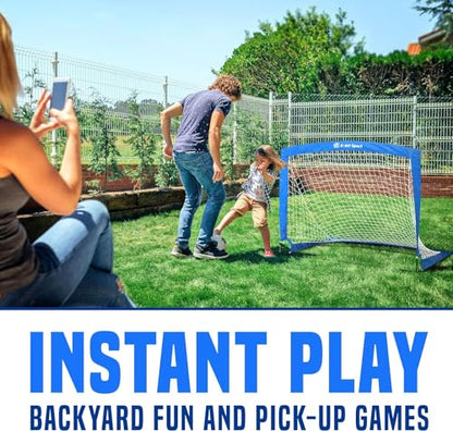 Soccer Goals Soccer Net - Kids Pop-up Football Goals for Backyard Practice & Training, Portable