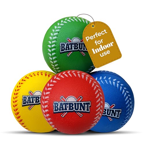 Practice Baseballs for Kids, Indoor Training Soft Foam Balls - 4Pcs Foam Baseballs