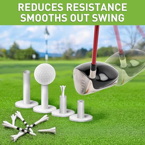 FINGER TEN Golf Rubber Tees Driving Range 3 Inch 1.5'' 2.25'' 2.75'' 3.13'' Tee Holder for Mat 1.5'' 2'' with Plastic Tees Indoor Outdoor Use - style: White-15 Pcs