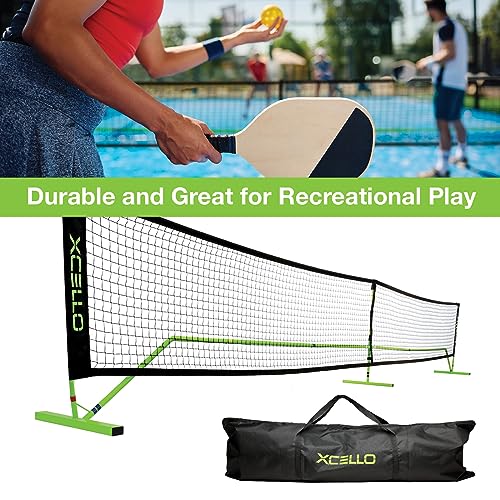 Xcello Sports Regulation Size Portable Pickleball Net System with Carry Bag
