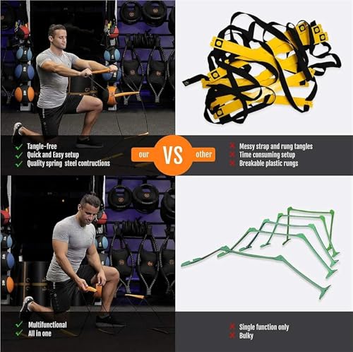 Dual-Purpose Soccer Training Jump Ladder Multifunctional Agility Ladder Speed Training Coordination Footwork Football Equipment Sports Equipment