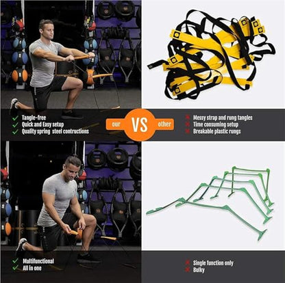 Dual-Purpose Soccer Training Jump Ladder Multifunctional Agility Ladder Speed Training Coordination Footwork Football Equipment Sports Equipment