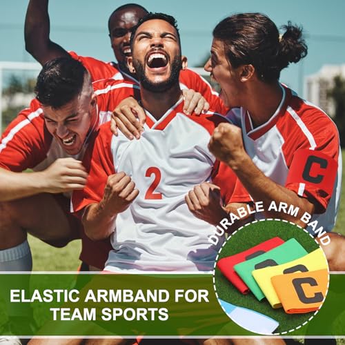 PATIKIL Soccer Captain Armband, Captain Arm Bands for Soccer Elastic Captain C Arm Band Sports Captain Armbands for Youth Adult Football Team Train - color: Grey
