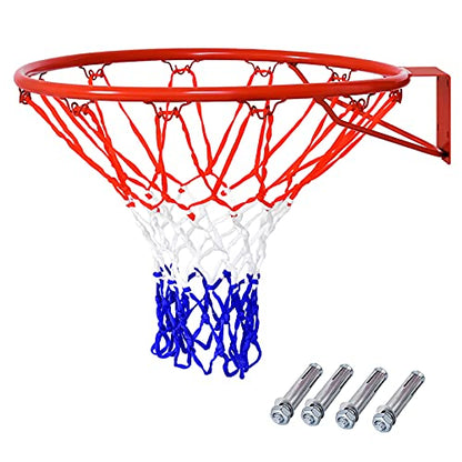 Goplus Replacement Basketball Rim Net, 18inch Portable Basketball Hoop Wall Door Mounted Indoor Outdoor Hanging Outside