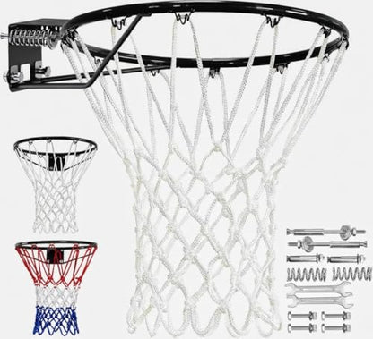 Pro Basketball Rim & Heavy-Duty Net Combo – Wall Mount & All-Weather Use
