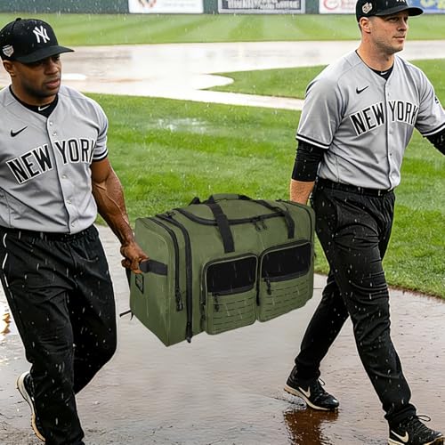 Goloni 130L Expandable 32" Heavy Duty Extra Large Duffel Bag,Sports Gym Equipment Travel Duffle Bag for Soccer Baseball Basketball Hockey Football Team Coaches & More - color: Green