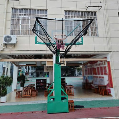 Basketball Ball Server Portable Ball Return Net for Basketball Hoop, Basketball Rebounder Return Chute, Basketball Shot Returner, Basketball Return Attachment for Shooting