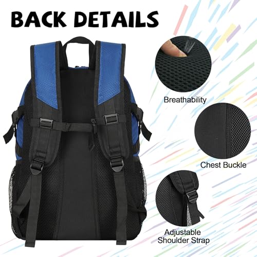 Goloni Basketball Backpack Bag,35L Basketball Bag with with Separate Ball & Shoe Compartments,Large Sports Bag for Basketball - color: dark blue