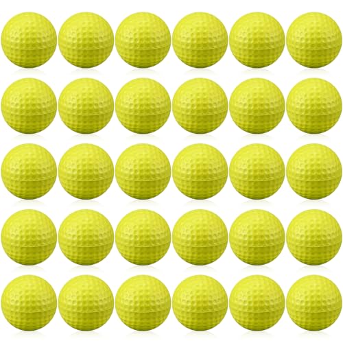 30 Pcs Foam Golf Practice Balls Soft Foam Balls for Golf Practice Realistic Feel and Flight Sport Training - color: Green