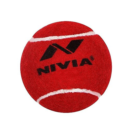 Nivia Heavy Tennis Ball Cricket Ball (Pack of 12) - color: Red
