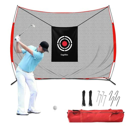 Gagalileo Golf Hitting Net with Target：Professional Heavy Duty Practice Net for Driver Swing Training Backyard Garage
