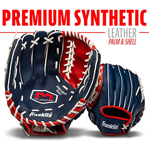 Franklin Sports Field Master Baseball + Softball Glove - Field Master Adult + Youth Baseball + Softball Mitt - Men's + Women's Gloves - Right Hand Throw