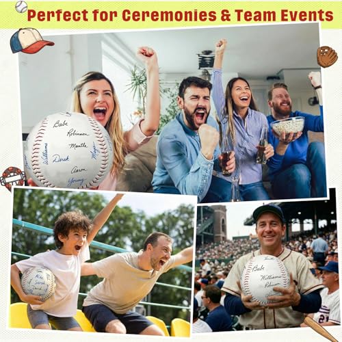 22 Inch Oversized Signature Baseball Thank You Gifts for Autographs PVC Cork Core Display Ball Best Coach Team Appreciation Gift End of Season Keepsake