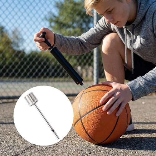 PAGOW 8pcs Air Pump Needles for Balls, Heavy Duty Stainless Steel Ball Pump Needle, Ball Pin Inflation Needles for Sports Balls Basketball Bike - Silver
