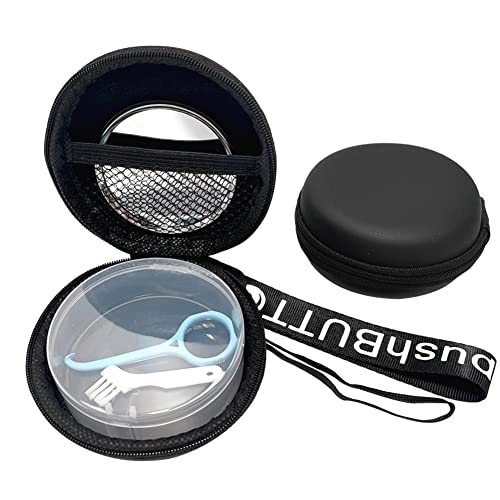 Orthodontic Retainer Organizer Bag Aligner Case Travel Pack Mouth Guard Box (Black Regular)