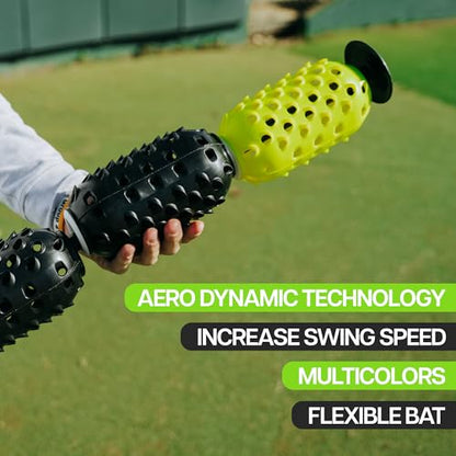 Aero Swing Baseball & Softball Swing Trainer – Air Resistance Bat Speed Trainer, Improves Swing Speed Up to 20 MPH, Batting Aid for Youth & Adults, On-Deck Warm-Up Bat