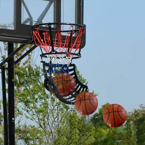Basketball Shooting Machine Basketball Shot Returner, Hanging Basketball Shot Return Attachment, Ball Return Training Aid Chute for Indoor Outdoor Yard Basketball Hoop