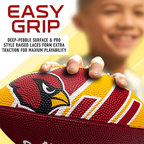 Franklin Sports NFL Team Footballs - Rubber Youth Mini Balls for All Teams - Kids 8.5" Football + Air Pump Sets - Official NFL Licensed - style: Arizona Cardinals