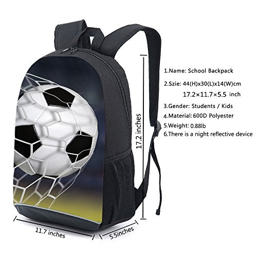 CAIWEI American Football Backpack School Bag (Football 1) - color: Football 1, size: 17.2*11.7*5.5 Inch