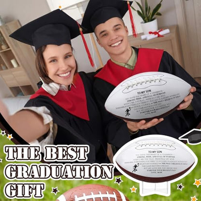 4 Pcs Autograph Football Soccer Gift Blank Signature Official Size Footballs Gifts with Acrylic Stand and Signature Pen Pump Two Tone Panels for Coach Gifts Anniversary Birthday - style: Champion