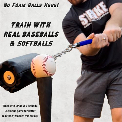 The Whip Bat 2.0 Baseball & Softball Hitting Trainer. Fix Casting, Dropped Hands, and Rythm Issues in Your Swing. Use Real Baseballs & Softballs with This Swing Corrector & Training Aid.