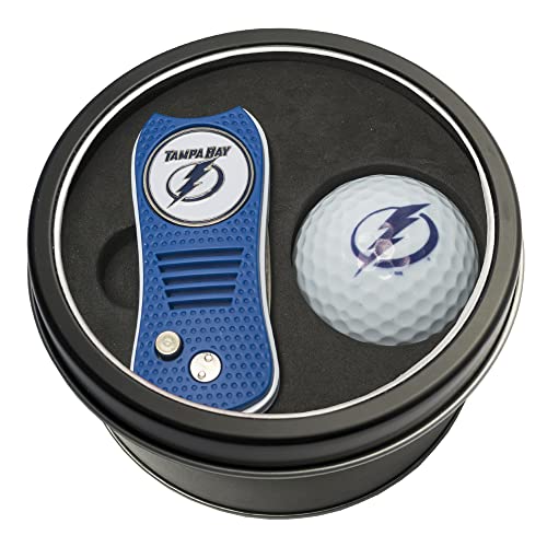 Team Golf NHL Gift Set Switchblade Divot Tool with Double-Sided Magnetic Ball Marker & Golf Ball, Patented Single Prong Design, Less Damage to Greens, Switchblade Mechanism