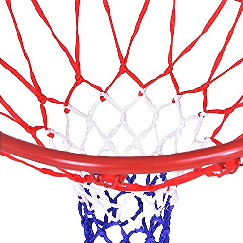 2Pcs Basketball Net Replacement Standard Basketball Hoop Net Thick Nylon Braided Hoop Net All Weather Basketball Net for Indoor Outdoor(12 Loops)
