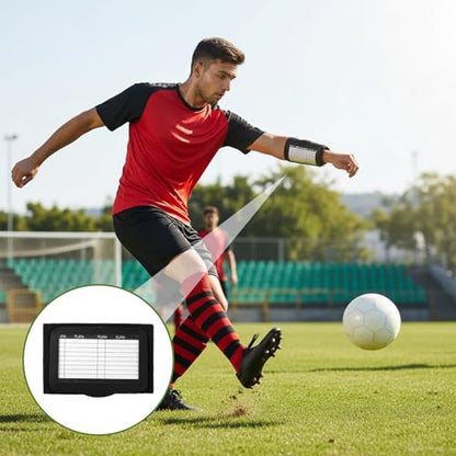 Football Play Wristbands with Playbook Cards, Clear PVC Windows Elastic Wristband Adult and Youth Quarterback Gear for Flag Football Baseball Softball