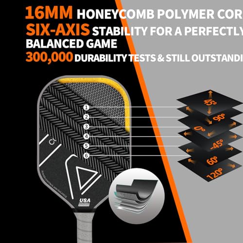 Pickleball Racket Set (2 Rackets), T700 Carbon Fiber Pickleball Rackets (2), 2 Outdoor pickleballs, 2 Indoor pickleballs, 1 Pickleball Bag (Unisex)