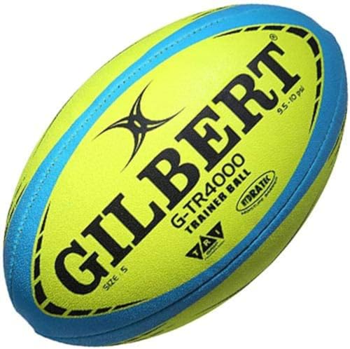 Gilbert G-TR4000 Rugby Training Ball – Hand Stitched with Patented Triangular Grip – Durable 3-Ply Waterproof Surface for College & Club Practice - color: Flouro, size: Size 3