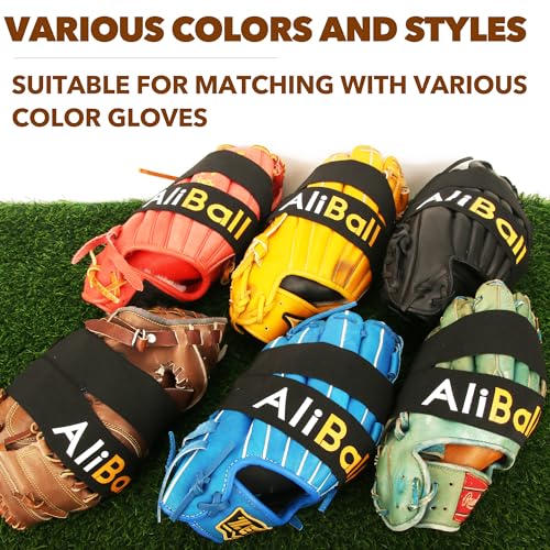 AliBall Baseball Glove Wrap, Softball and Baseball Glove Strap, Replace of Using Steam, Hot Water Break-in, Quickly Keep The Pocket Formed, Easy Quick to Put On and Take Off, Fit All Gloves - color: Blcak