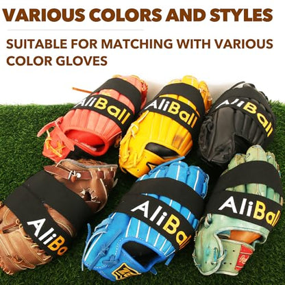 AliBall Baseball Glove Wrap, Softball and Baseball Glove Strap, Replace of Using Steam, Hot Water Break-in, Quickly Keep The Pocket Formed, Easy Quick to Put On and Take Off, Fit All Gloves - color: Blcak