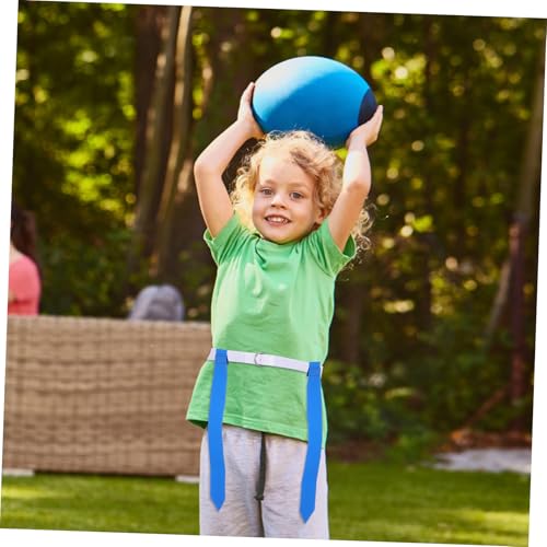 Yardwe 16Pcs Flag Football Set Adjustable Belts Cones for Youth Training Durable Football Flags Belts for Players Includes Drawstring Bag for