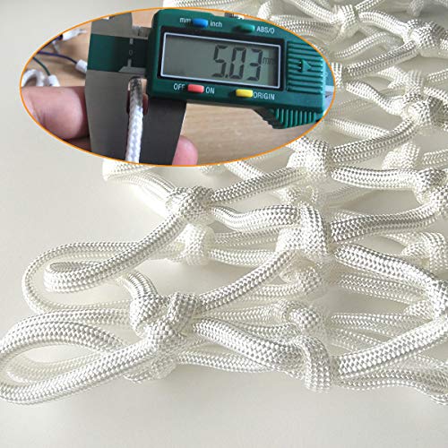 Basketball net 12 Loops Replacement Thicker Ropes Weaved All Weather Bright Coloured Endurable Environment Friendly Polypropylene - color: 1 PCS White