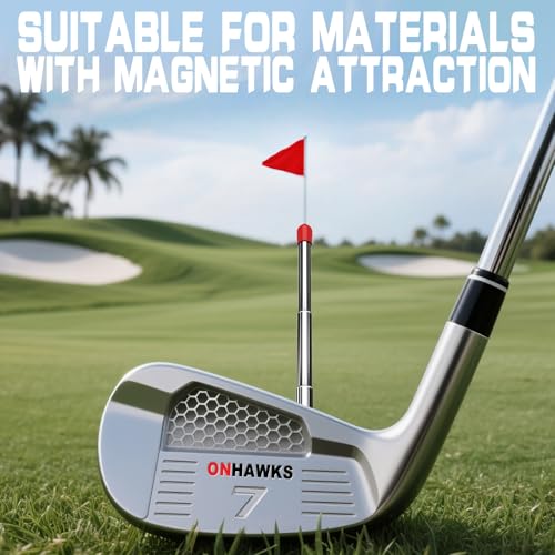 Golf Alignment Rods - Club Alignment Sticks with Telescopic Magnetic Corrector Trainer Aid Tools Help Visualize and Align Your Golf Shots Club,Swing Aim Practice Accessories Golf Gifts