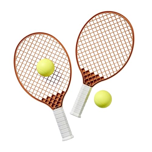 SUNNYLiFE Beach Racket Set, Beach Tennis, 2 Rackets and 2 Balls, PP and TPR Material, Clay Color, with Mesh Carry Bag