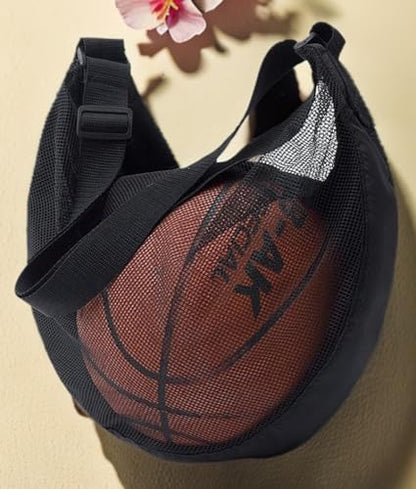 Basketball Shoulder Tote, Durable Large Sports Equipment Bag - Ventilated Mesh Design with Multiple Pockets