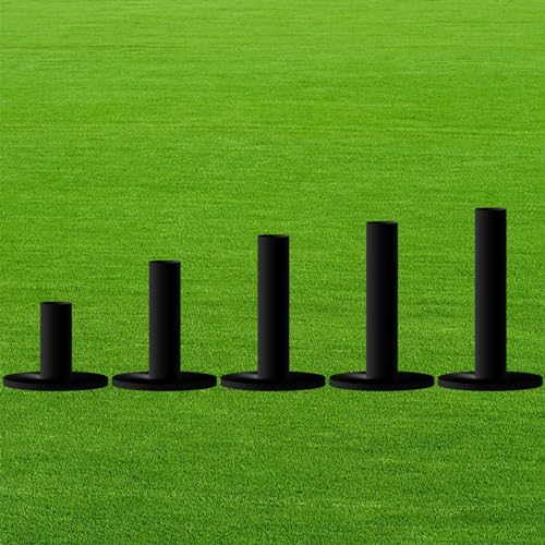 FINGER TEN Golf Rubber Tees 1.5" 2.25" 2.75" 3" 3.13" Same or Mixed Sizes/Colors Value 5 Pack, Durable & Hold Ball Well Golf Accessory for Indoor Outdoor Practice - style: Black 5 Pack(1.5,2.25,2.75,3,3.13)