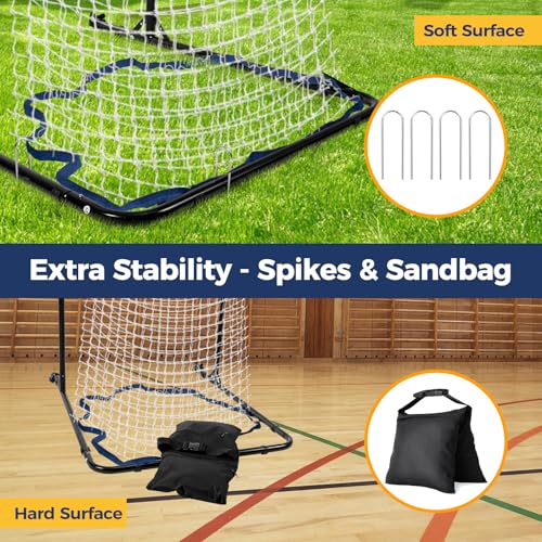 Volleyball Setter Training Equipment 8 Adjustable Heights,Sturdy and Durable 130inch Volleyball Setter Training Net 6 Adjustable Angles for Indoor and Outdoor Training - color: Yellow