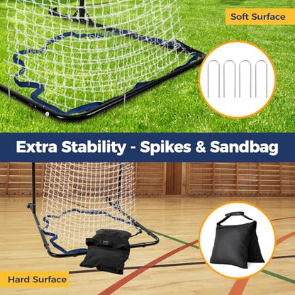 Volleyball Setter Training Equipment 8 Adjustable Heights,Sturdy and Durable 130inch Volleyball Setter Training Net 6 Adjustable Angles for Indoor and Outdoor Training - color: Yellow